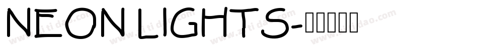NEON LIGHTS字体转换